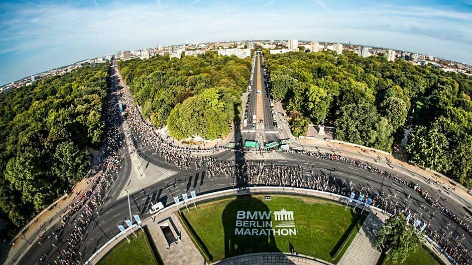 Blick von der Siegessäule am Tag der Marathonveranstaltung  © SCC