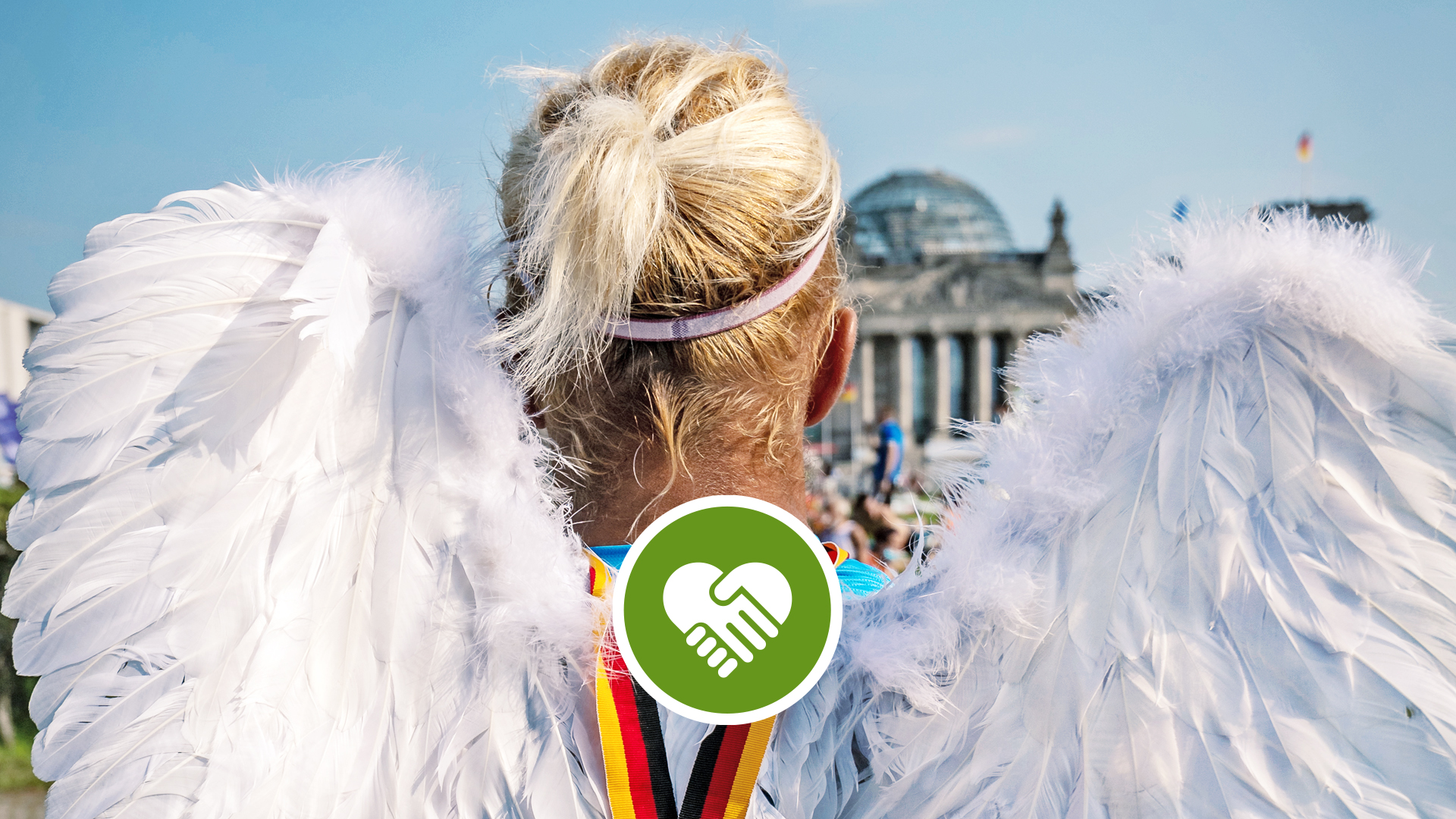 Teilnehmender wird mit seinem Lauf beim BMW BERLIN-MARATHON zum Charity-Supporter und macht das Rennen zu einem wahren Charity-Sport-Event. Jeder kann ein Engel sein. ©camera4 (Tilo Wiedensohler) / SCC EVENTS